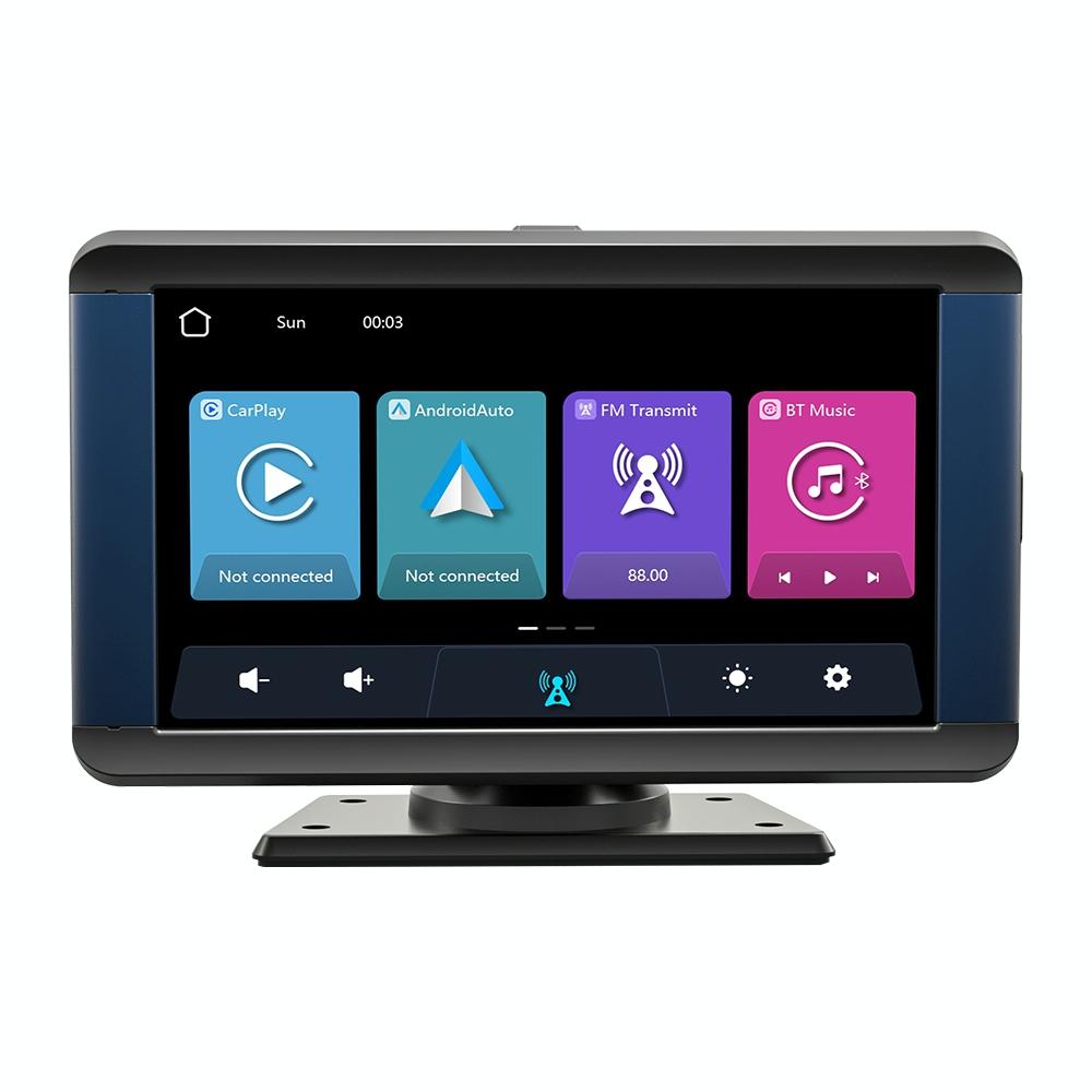 7 Inch Car Mp5 Player With Built-In Driving Recorder - Carplay / Android Auto Black