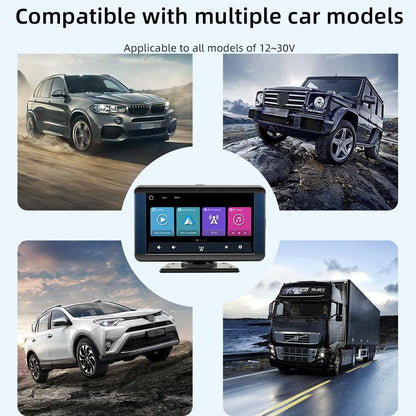 7 Inch Car Mp5 Player With Built-In Driving Recorder - Carplay / Android Auto Black