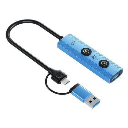 5-In-1 Usb3.0 / Type-C Hub Adapter Dock Blue