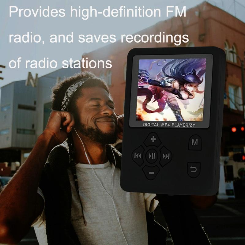 Lossless Mp4 Player With Synchronized Lyrics Cross Button Style - White
