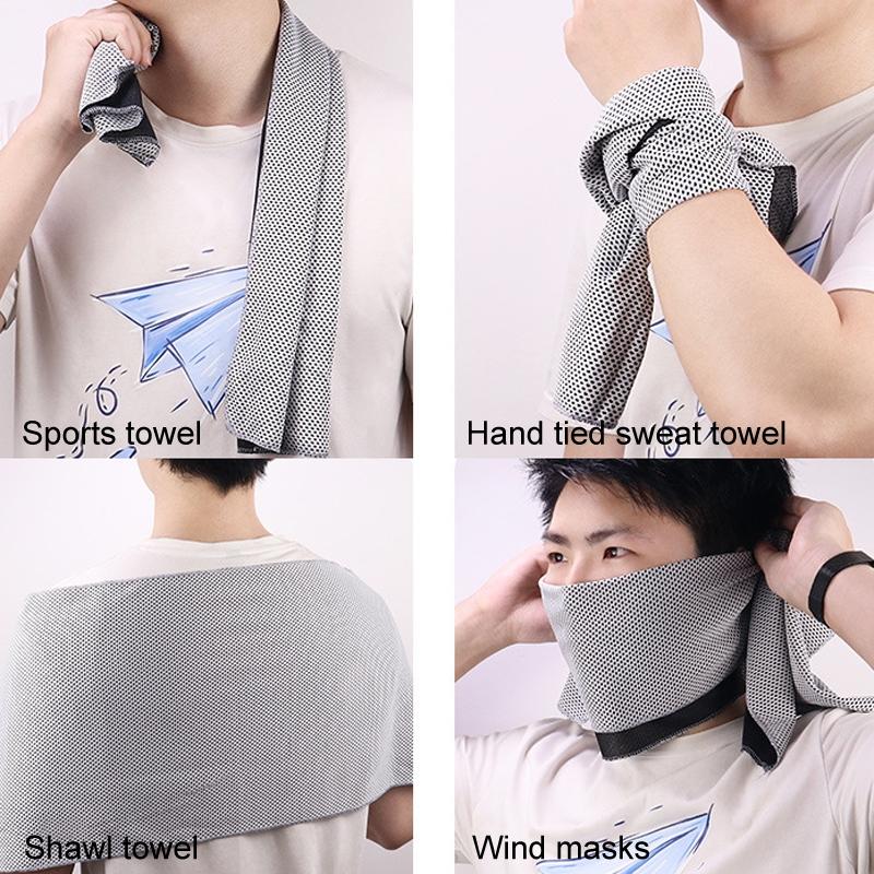 Portable Quick Dry Sports Towel Set with Silicone Sleeve and Storage Bag - 30x80cm - Green - 30X80Cm