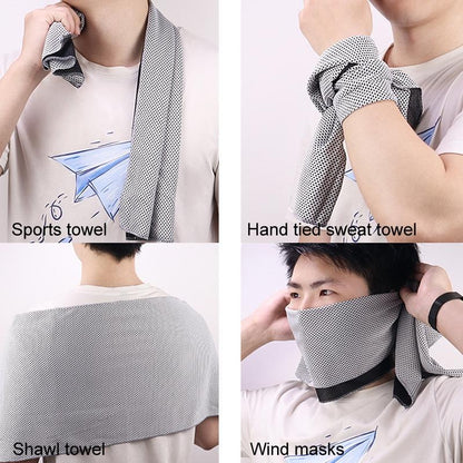 Portable Quick Dry Sports Towel Set with Silicone Sleeve and Storage Bag - 30x80cm - Green - 30X80Cm