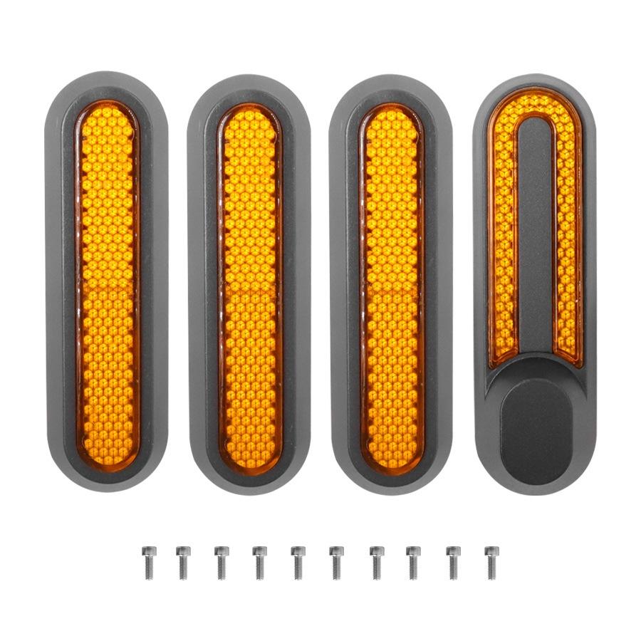 Xiaomi Mijia 1s / Pro 2 Electric Scooter Wheel Cover with Reflective Strips & Screws - Red