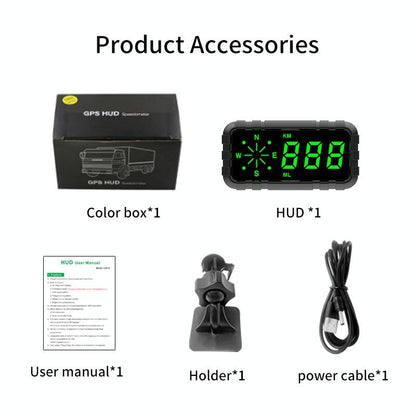Car Head Up Display Speed Alarm English Version