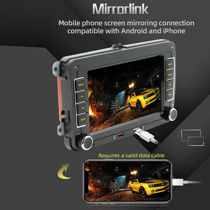 7 Inch Car Mp5 Player With Carplay / Android Auto - F9070 Black