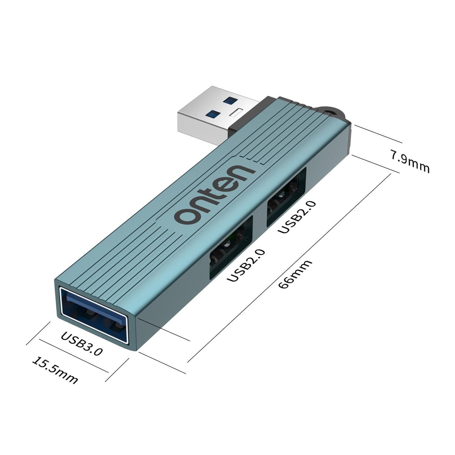 3-In-1 Usb 3.0 Hub Pine Green