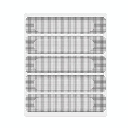 5-piece Self-adhesive Mosquito Stickers for Screen Windows with Drain Holes - Gray