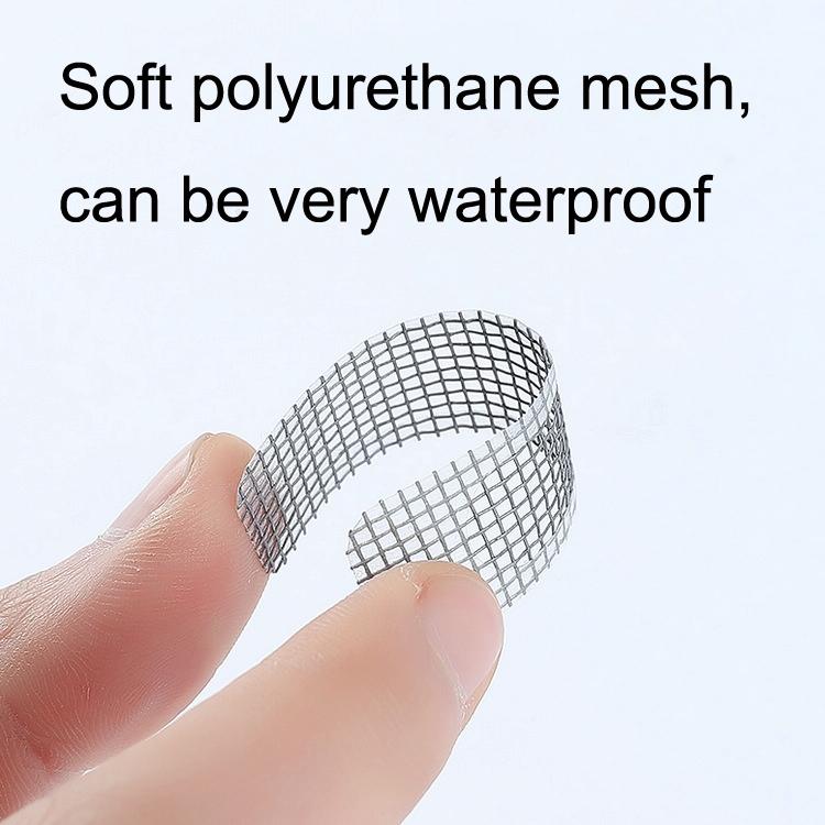 5-piece Self-adhesive Mosquito Stickers for Screen Windows with Drain Holes - Gray