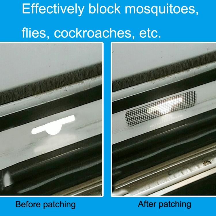 5-piece Self-adhesive Mosquito Stickers for Screen Windows with Drain Holes - Gray