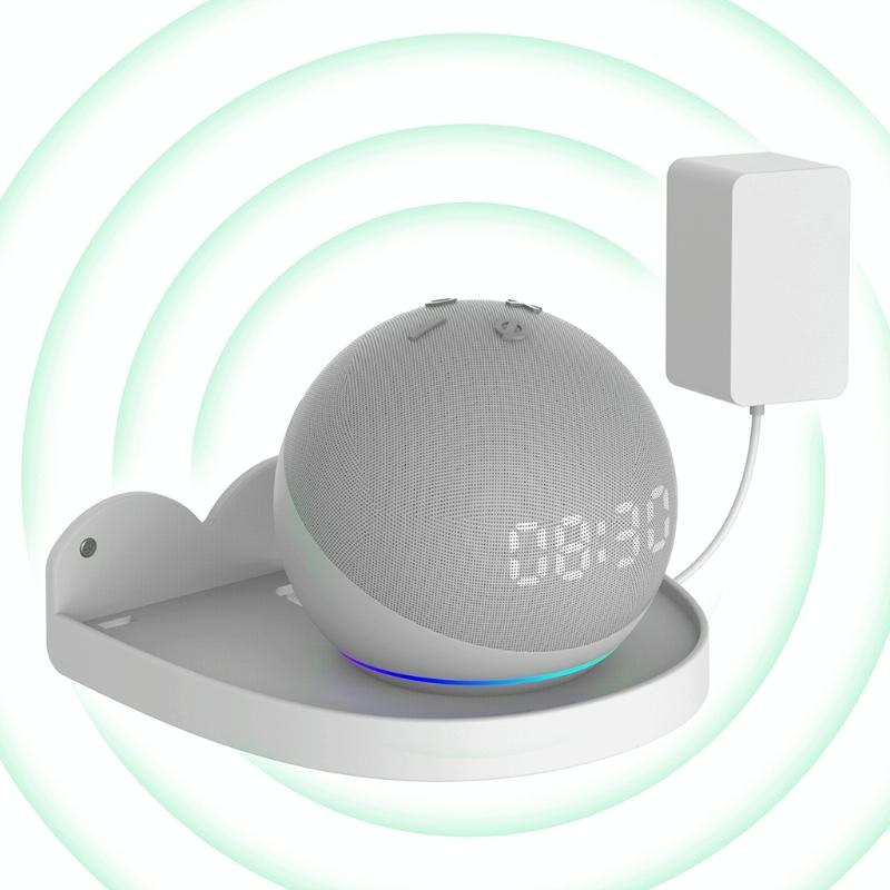 Wall Mount Set for Amazon Echo Dot 4 - 2 Pieces - White