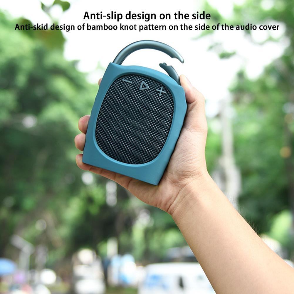 Silicone Case with Straps for Jbl Clip 4 Bluetooth Speaker - Black
