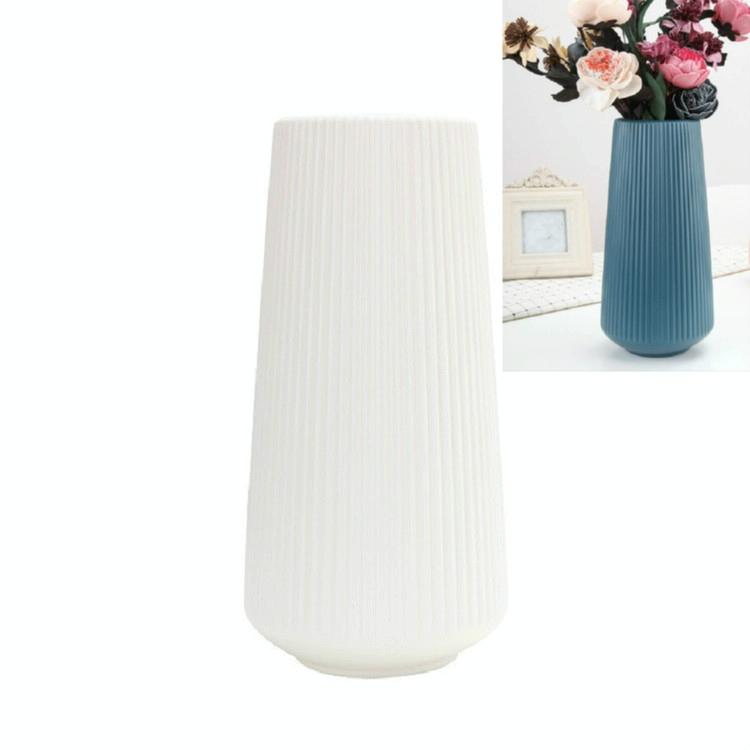 Versatile Plastic Flower Vase for Dry and Wet Arrangements - Blue