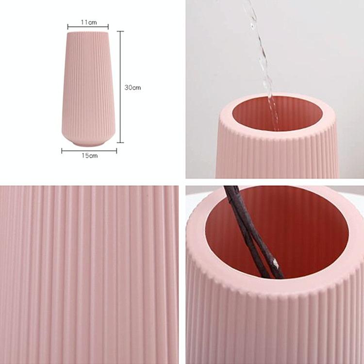 Versatile Plastic Flower Vase for Dry and Wet Arrangements - Blue