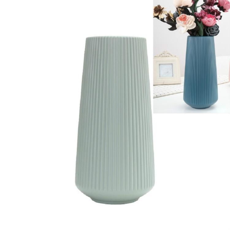 Versatile Plastic Flower Vase for Dry and Wet Arrangements - Blue