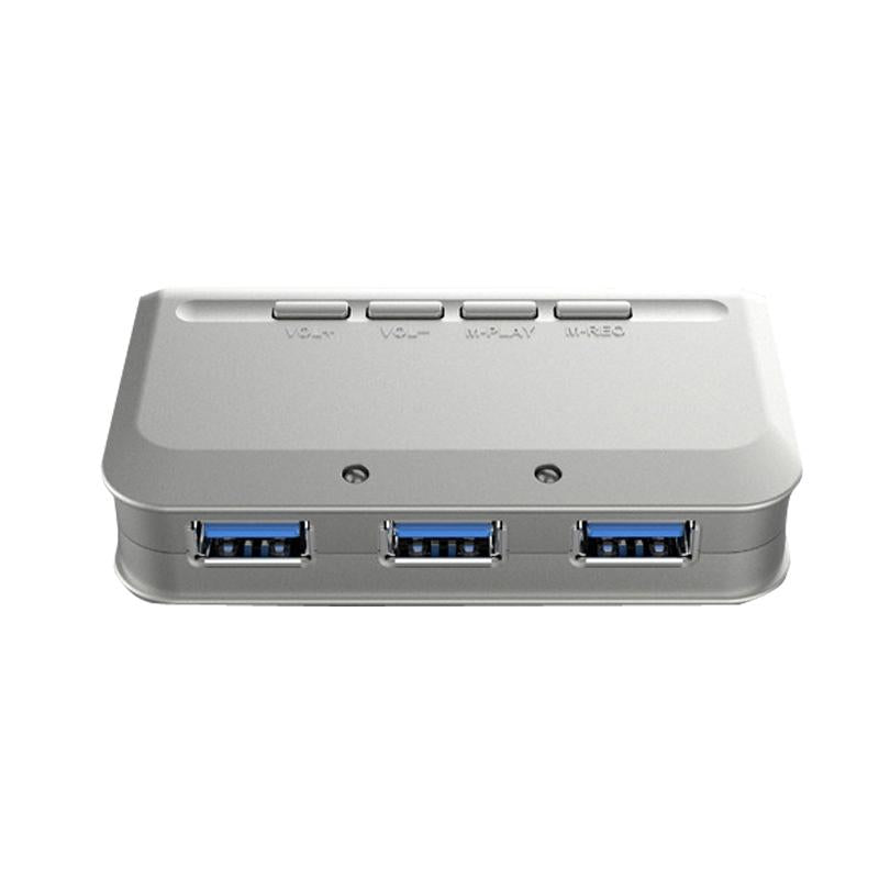 Usb 3.1 Three-Port Hub + 7.1 Voice Changer Sound Card For Ps5 / Ps4 Headset