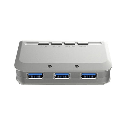 Usb 3.1 Three-Port Hub + 7.1 Voice Changer Sound Card For Ps5 / Ps4 Headset
