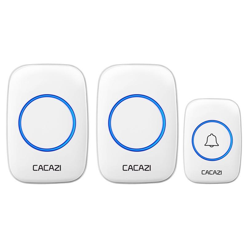 Wireless Waterproof Smart Doorbell - 2 Battery Options - White