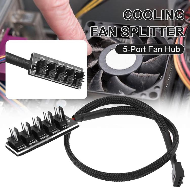 2-Port Pwm Fan Hub For Pc Chassis - A Drag Five
