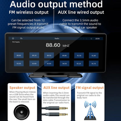 10.26 Inch Car Mp5 Player With Carplay / Android Auto - Portable Black