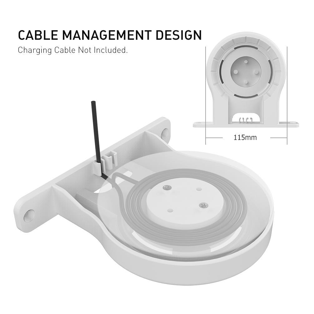 Ahastyle Wall Storage Stand - Compact and Versatile - White - For Amazon Echo Dot 3/4