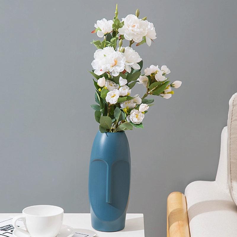 Thickened Pe Vase for Dried Flower Arrangements - Durable Drop-proof and Crack-proof - Light Green