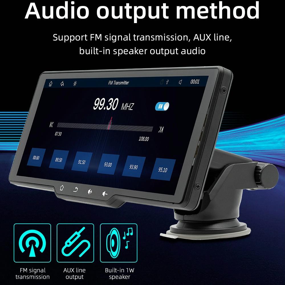 9.38 Inch Car Mp5 Player With Carplay / Android Auto - Portable Black