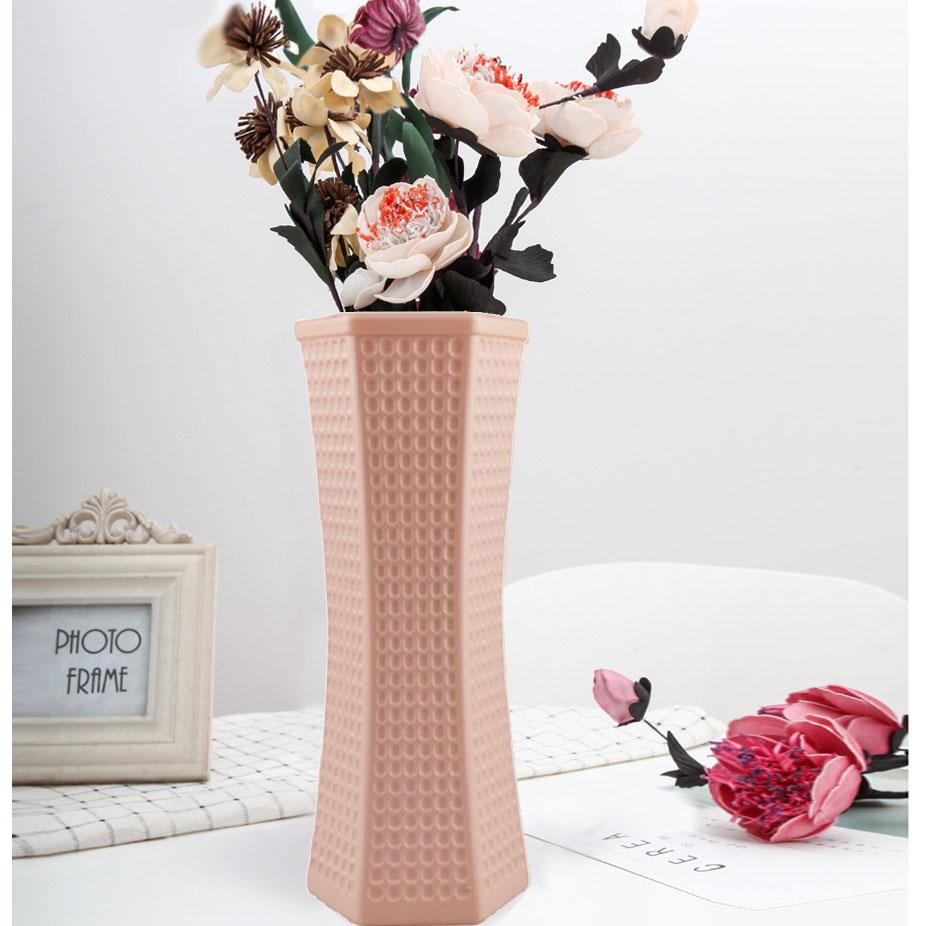 Versatile Plastic Vase for Creative Wet and Dry Flower Arrangements - Milk White