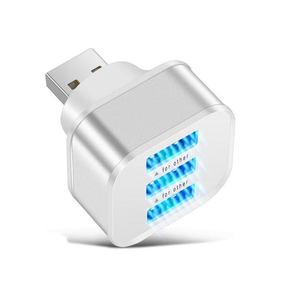 3-Port Usb 2.0 Hub Expander - Gold