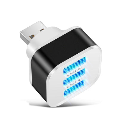 3-Port Usb 2.0 Hub Expander - Gold