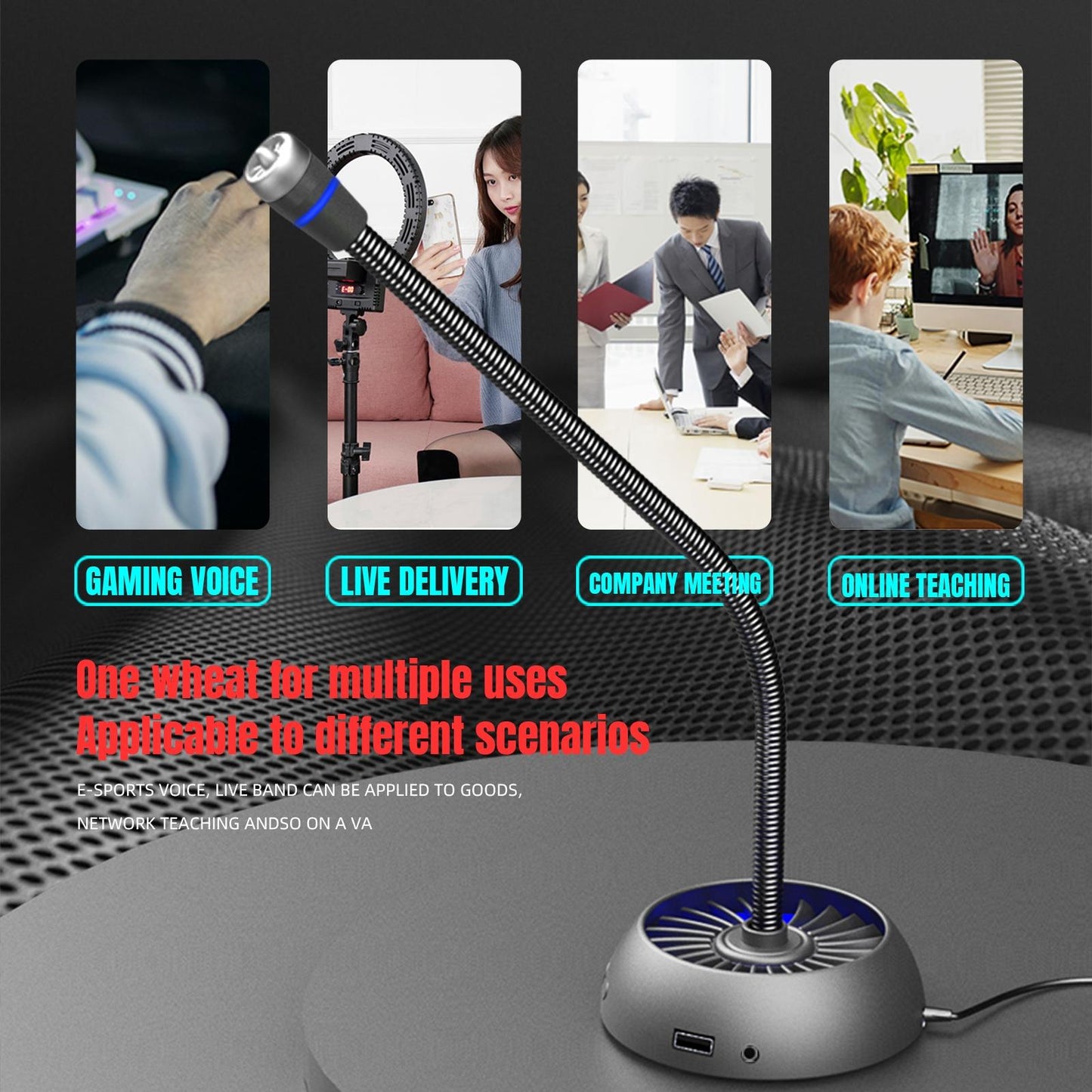 High-Quality Usb Noise-Cancelling Microphone - Black