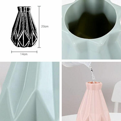 Drop-resistant Vase for Creative Living Room Flower Arrangements - Milk White