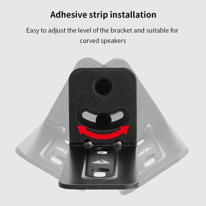 Non-slip Wall Bracket for Long Strip Speakers - Black