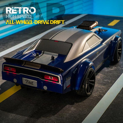 High Speed Electric Drift Rc Car - 4wd Muscle - Grey