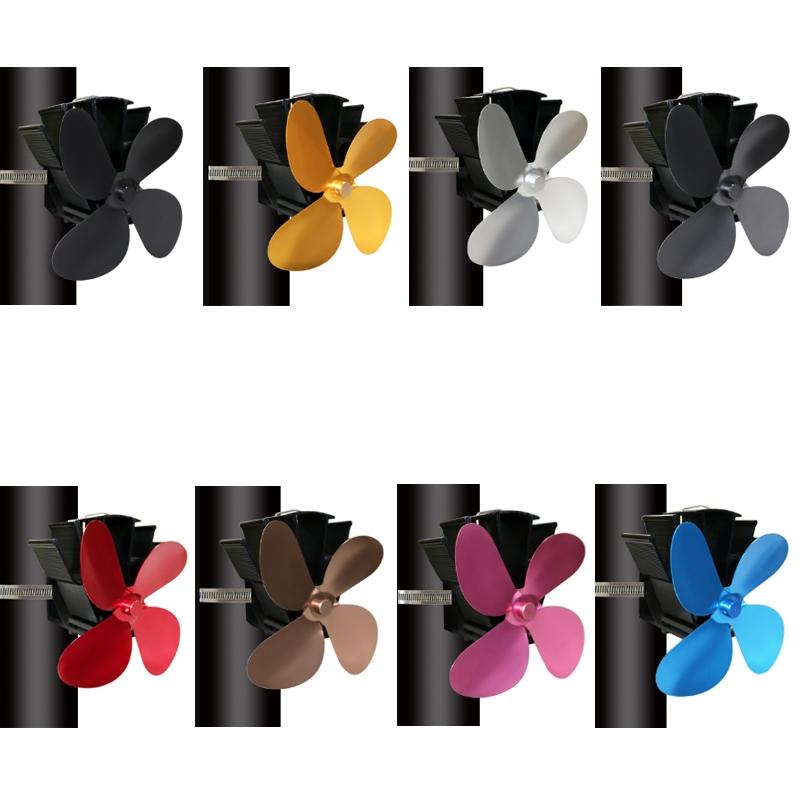 Thermodynamic Wall Mounted Fireplace Fan - no Magnets - Black