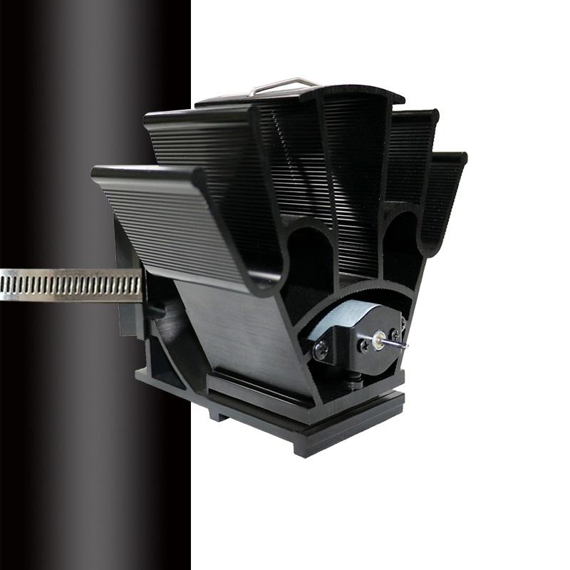 Thermodynamic Wall Mounted Fireplace Fan - no Magnets - Black