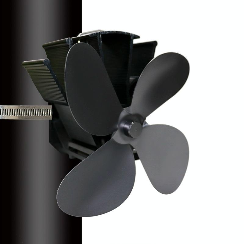 Thermodynamic Wall Mounted Fireplace Fan - no Magnets - Black
