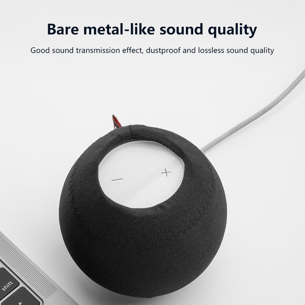 Protective Cloth Cover for Homepod Mini Speaker - Set of 2 - Light Gray