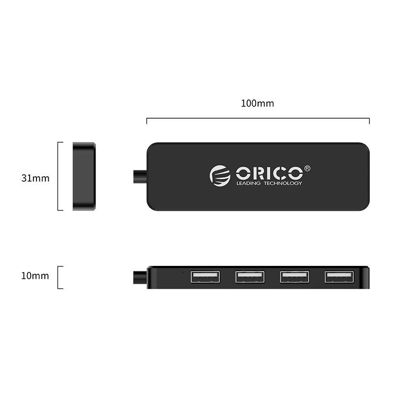 4-Port Usb 2.0 Hub Converter Black