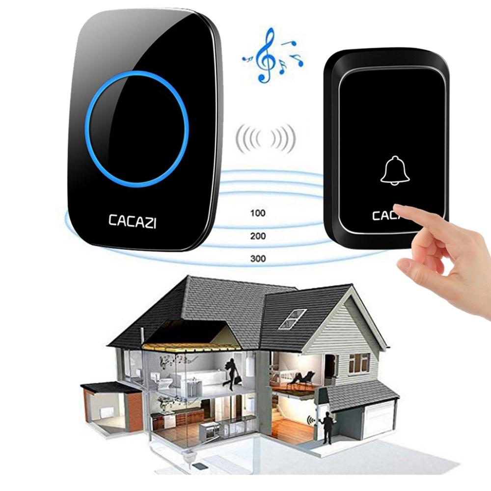 Wireless Waterproof Doorbell Cacazi A06 Dc 1 To 2 Battery Smart Home - White