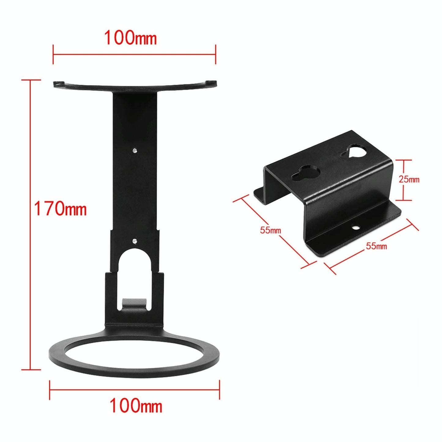 Hidden Wall Mount Bluetooth Speaker Bracket - Wireless - Black