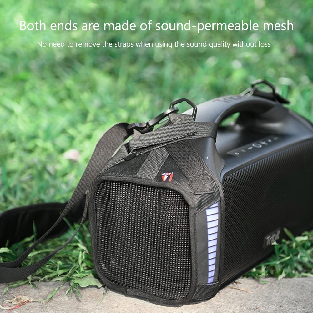 Protective Case for Tribit Stormbox Blast Speaker with Carrying Strap - Black