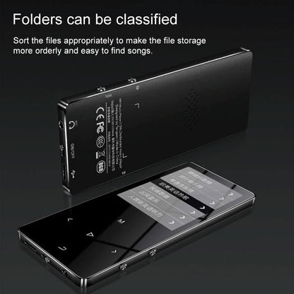 1.8 Inch Metal Bluetooth Mp3 / Mp4 Player With Touch Screen 8Gb - 8Gb Black