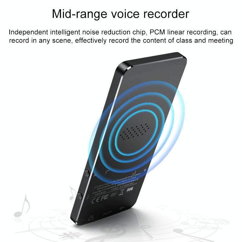 1.8 Inch Metal Bluetooth Mp3 / Mp4 Player With Touch Screen 8Gb - 8Gb Black