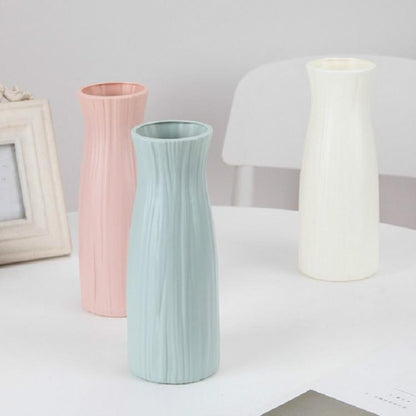 Versatile Plastic Vase for Home Decor and Flower Arrangements - Milk White