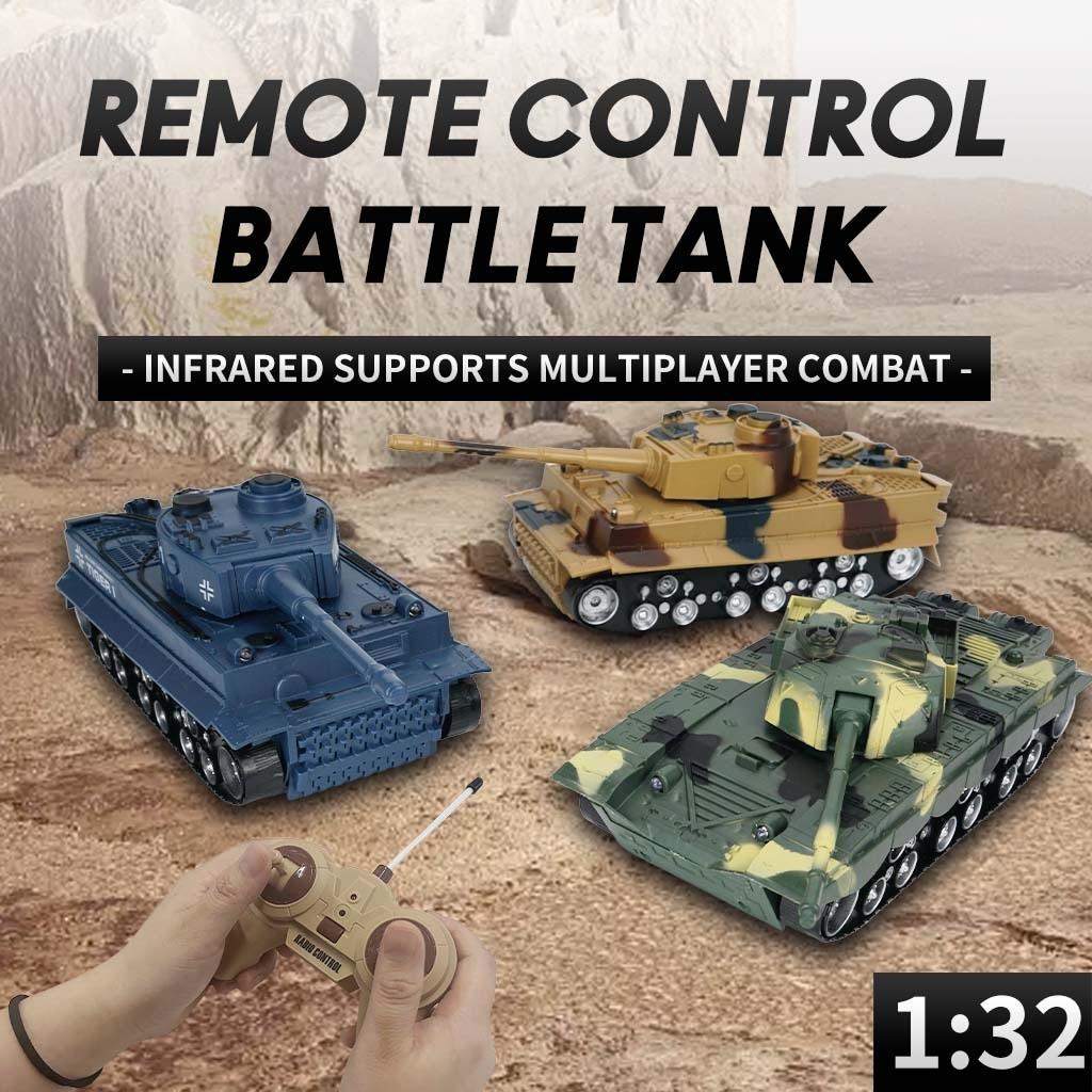 1 32 Four-way Rc Tank with Remote Control - Blue