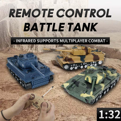 1 32 Four-way Rc Tank with Remote Control - Blue