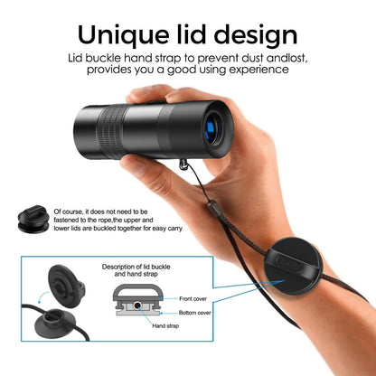 Closest Focus Monocular For Smartphones - 6X Optics Lens - 0.3M - Black