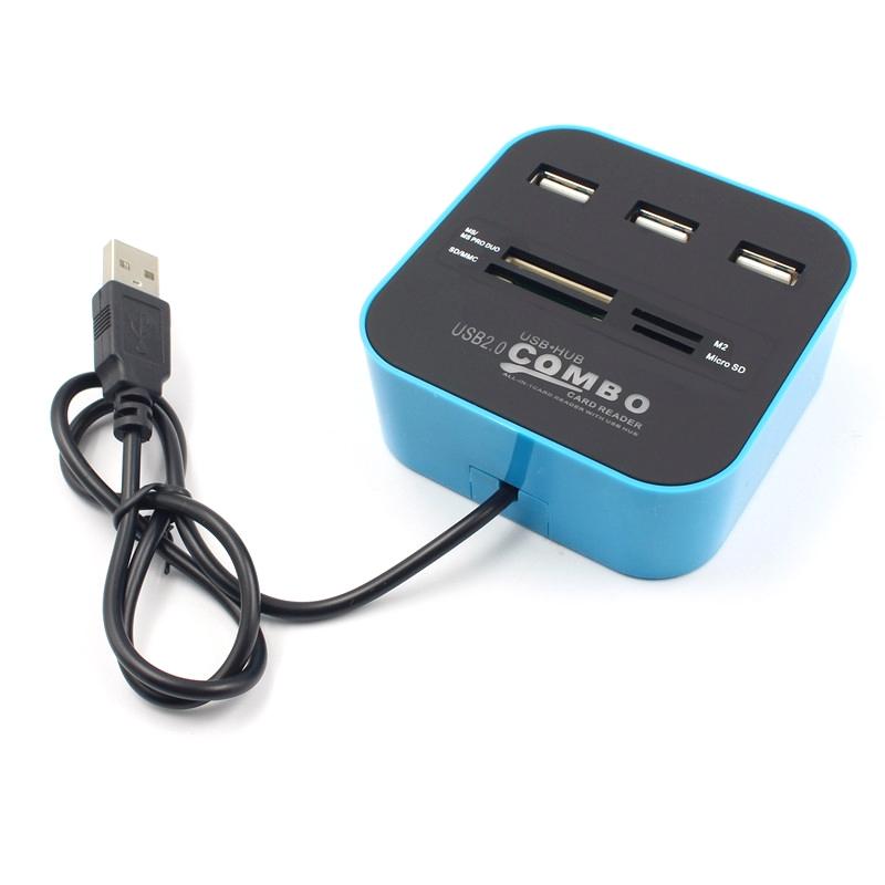 7-Port Usb 2.0 Hub With Built-In Card Reader