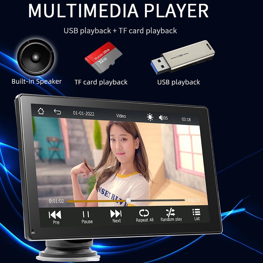 9 Inch Car Mp5 Player With Carplay / Android Auto - Black