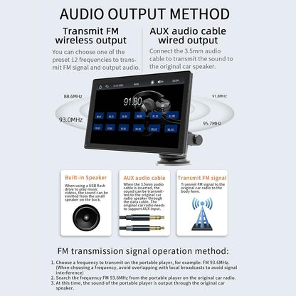 9 Inch Car Mp5 Player With Carplay / Android Auto - Black
